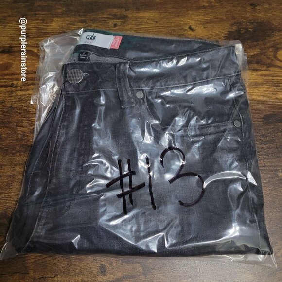 Cabi Jeans Size 6 High Straight Smolder Black Wash Stretch Denim 3560 - Picture 11 of 11